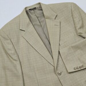CHAPS Mens 40R Blazer Sport Coat Silk 2 Button Basket Textured Weave Preppy Ivy